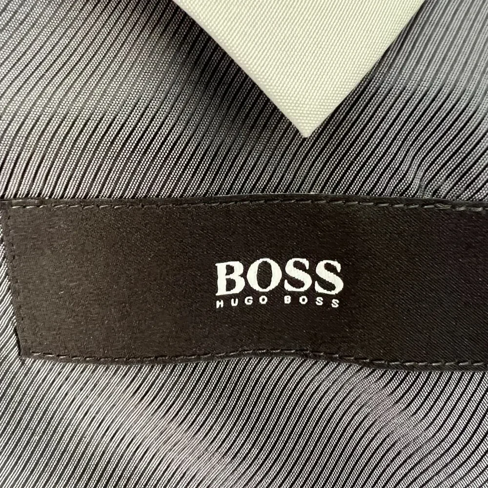 Boss‎ Sport Coat Mens 38R Black White The James4 100% Virgin Wool Blazer Jacket